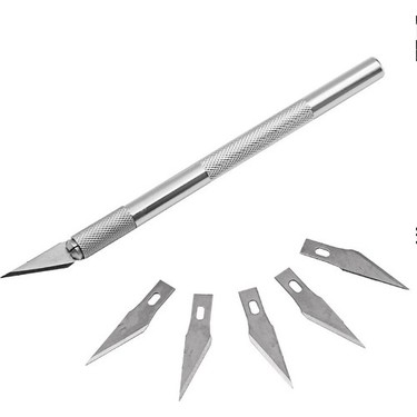 Laboratuvar Tipi Bistüri Sapı  - Kretuar Sapı (5 Yedek Uç Dahildir)