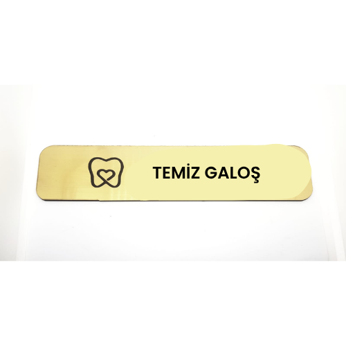- Temiz Galoş - Hazır Yazı 4,5 cm x 20 cm