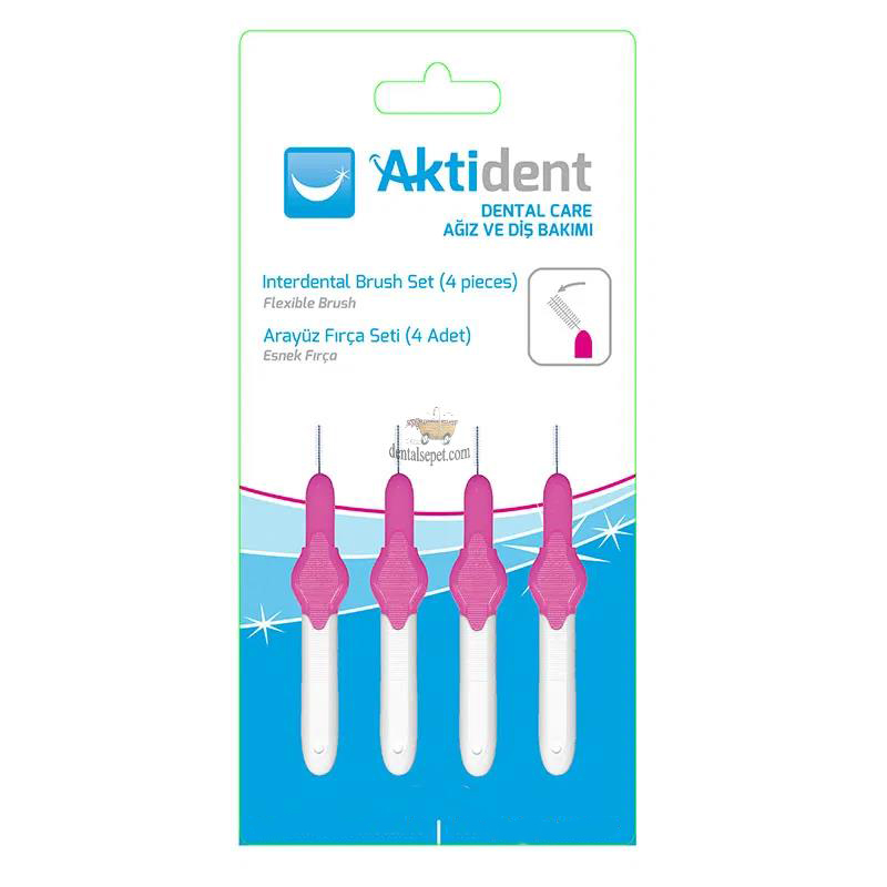 AKTİDENT Arayüz Fırça Seti Pembe 0,40 mm (4 Adet)