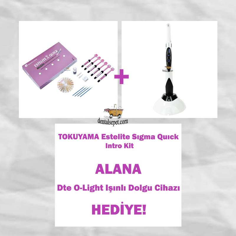 FIRSAT ÜRÜNÜ !!! TOKUYAMA Estelite Sigma Quick Intro Kit Kompozit Set ALANA WOODPECKER DTE O-Light Işınlı Dolgu Cihazı HEDİYE!