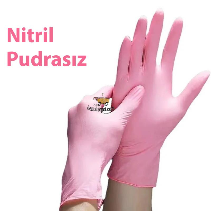 FIRSAT ÜRÜNÜ !!! Nitril Pudrasız Pembe Eldiven X-Small