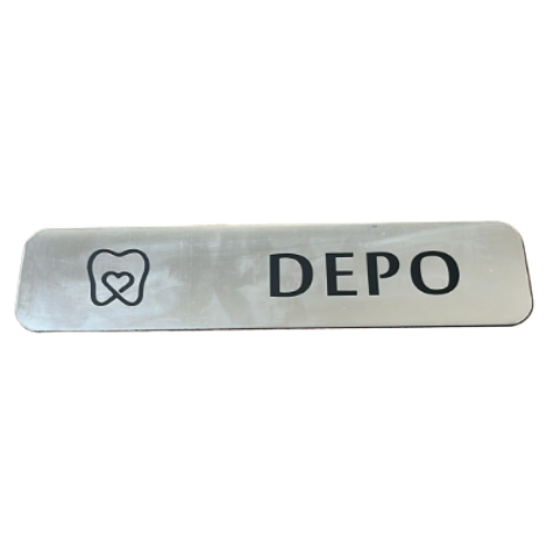 - Depo - Hazır Yazı 4,5 cm x 20 cm