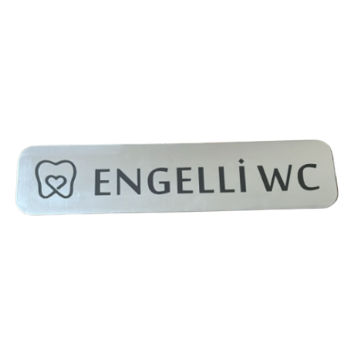 - Engelli WC - Hazır Yazı 4,5 cm x 20 cm