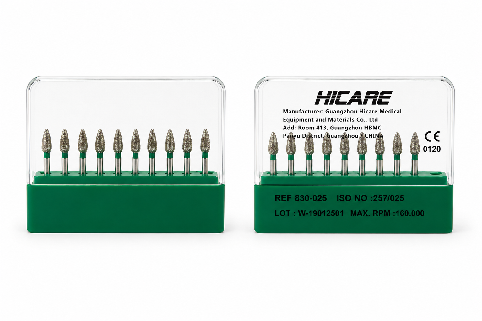 HI-CARE / DIMEI Aerator için Yeşil Kuşak Labut Frez No:25 10 Adet