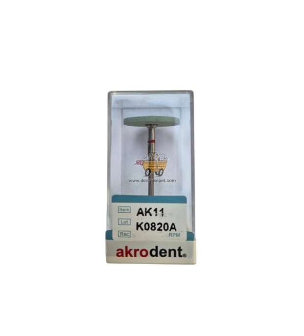 AKRODENT  Zirkon Tesviye için Yeşil Taş (İnce Geniş Disk Tip) AK11