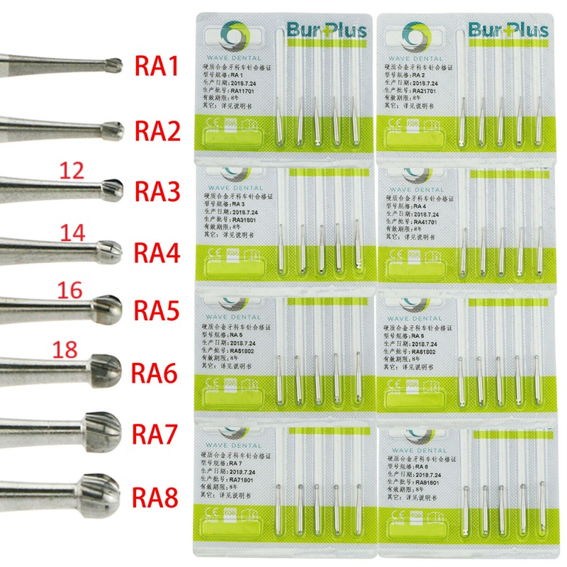 BUR PLUS Angldruva İçin Uzun Şaftlı TUNGSTEN- Rond Frez - 5 Adet  DD4-3114/3214