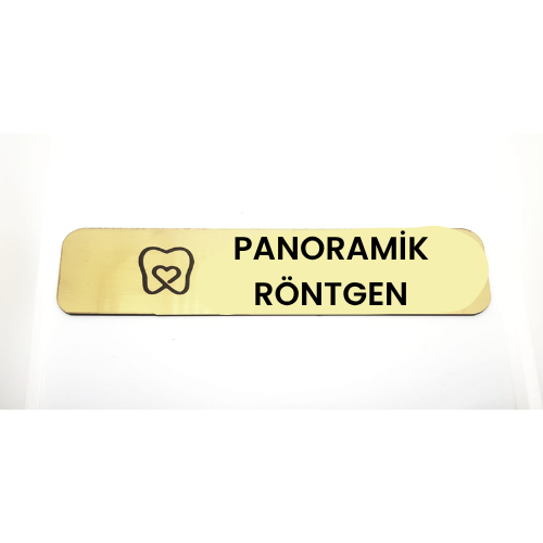 - Panoramik Röntgen - Hazır Yazı 4,5 cm x 20 cm - Metal