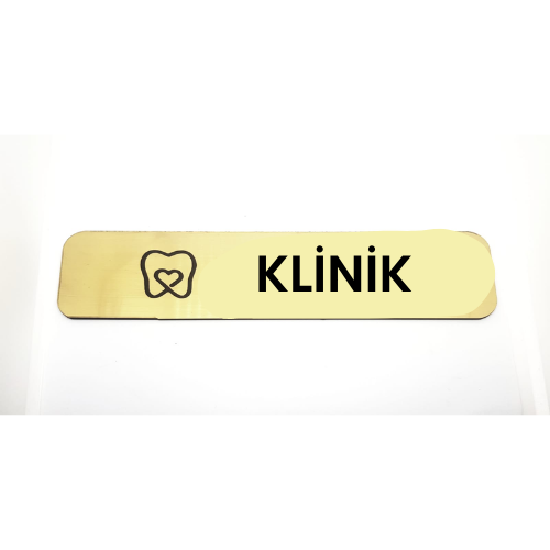- Klinik  - Hazır Yazı 4,5 cm x 20 cm