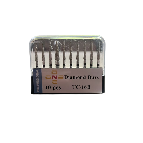 ONE Diamond Burs - Aeratör İçin Siyah Kuşak Elmas Alev Uç Frez - TC-16B -BKU