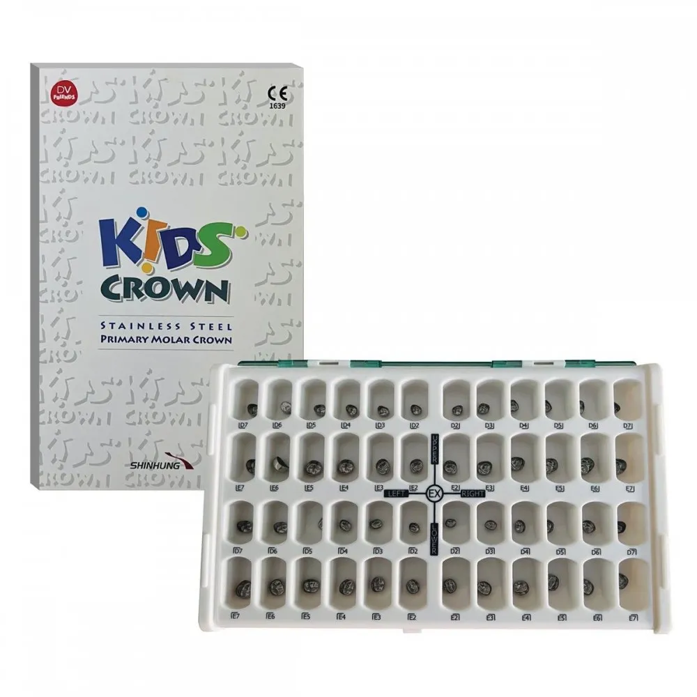 KIDS CROWN - Primary Molar Crown - Paslanmaz Çelik Kron Set - 48 li