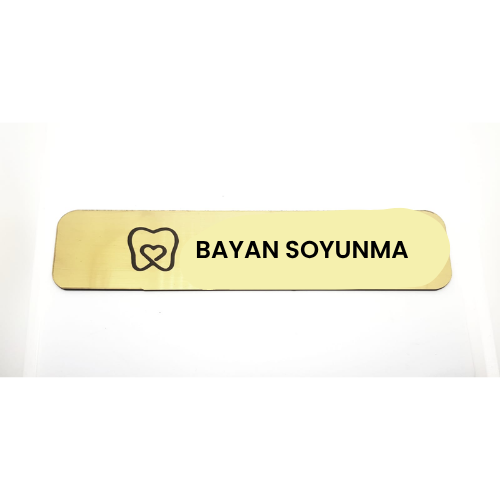 - Bayan Soyunma - Hazır Yazı 4,5 cm x 20 cm