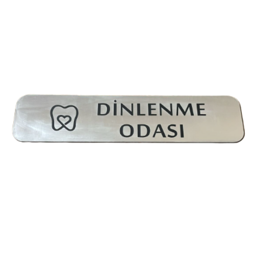 - Dinlenme Odası  - Hazır Yazı 4,5 cm x 20 cm - Metal