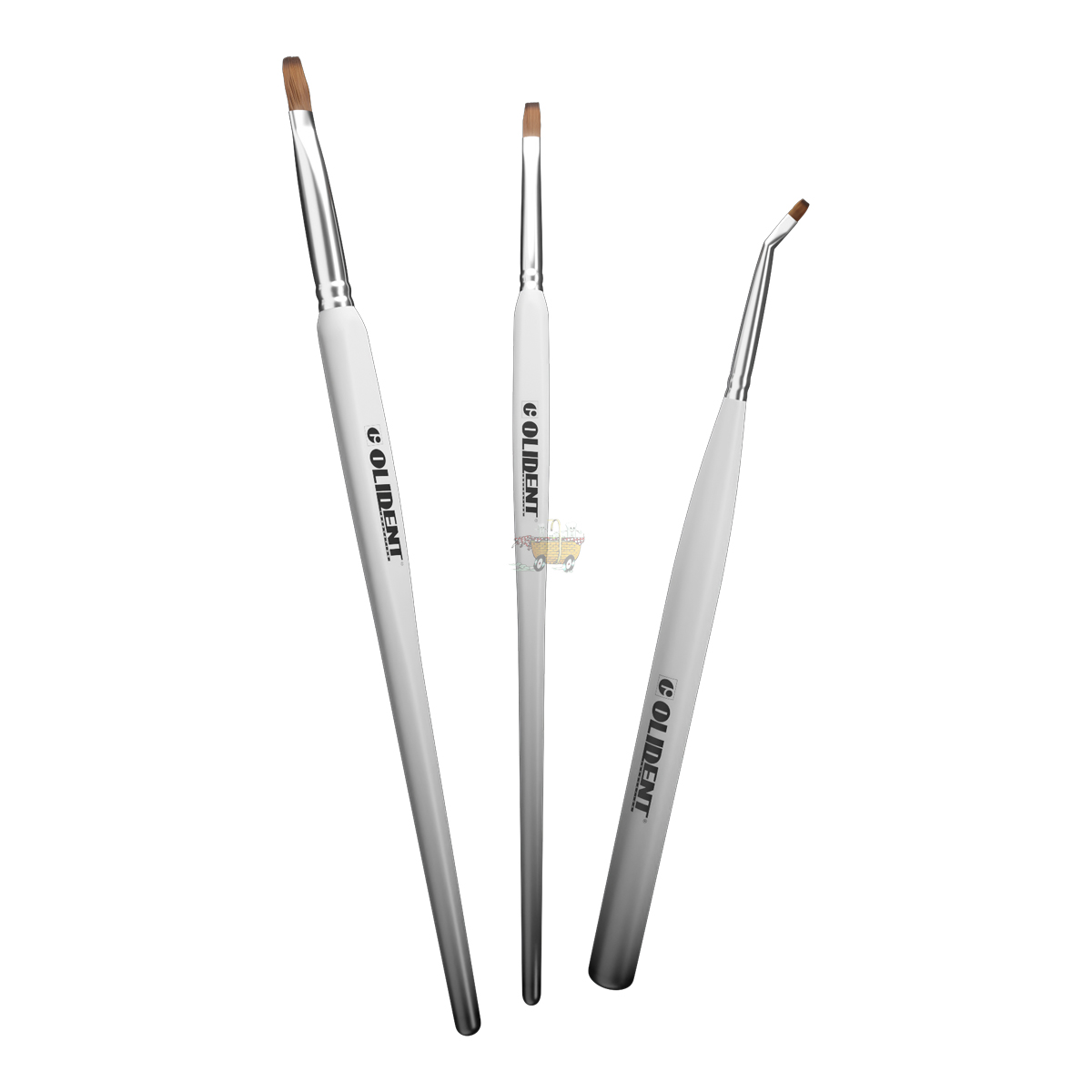 OLIDENT OliBrush Esthetic - Kompozit Fırçası  Seti (No:1 - 2 -3) - Posterior Fırça - Medium Fırça - Plane Fırça