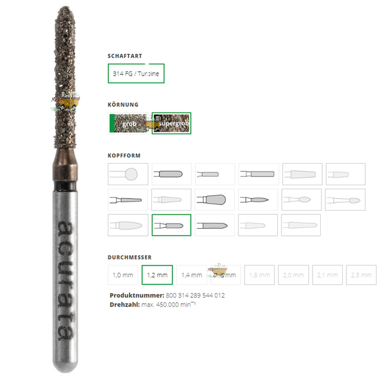 ACURATA Black Serisi Aeratör için Siyah Kuşaklı Elmas Chamfer Frez 800-314-289-544-012