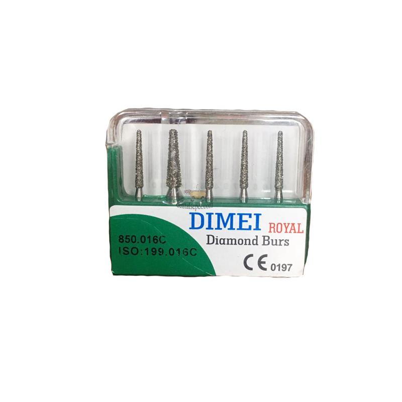 DIMEI Royal Aeratör İçin Elmas Alev Uç Frez 5 Li Paket 850-016C