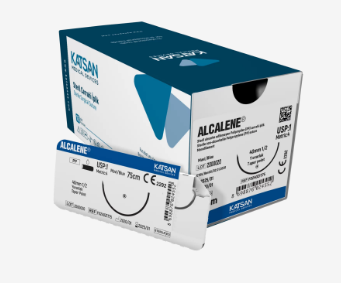 KATSAN Alcalene - 4/0 - 18mm - 3/8 Asagi Keskin Ipek Dikis Ipligi ( Turk Mali )