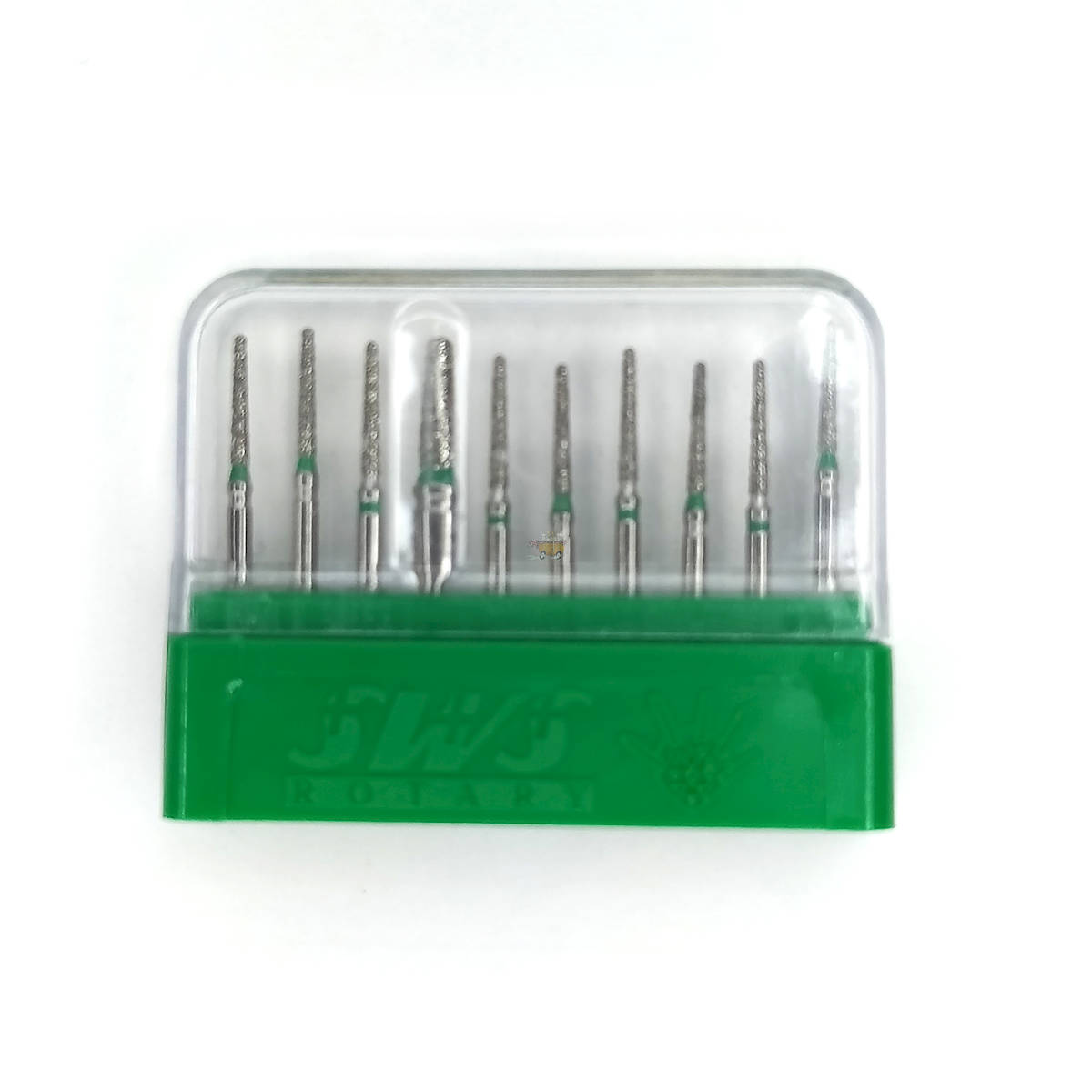 SWS Dental Avrupa -  Yeşil Kuşak Alev Uçlu Elmas Aeratör Frezi - 856-12C - 10 Adet