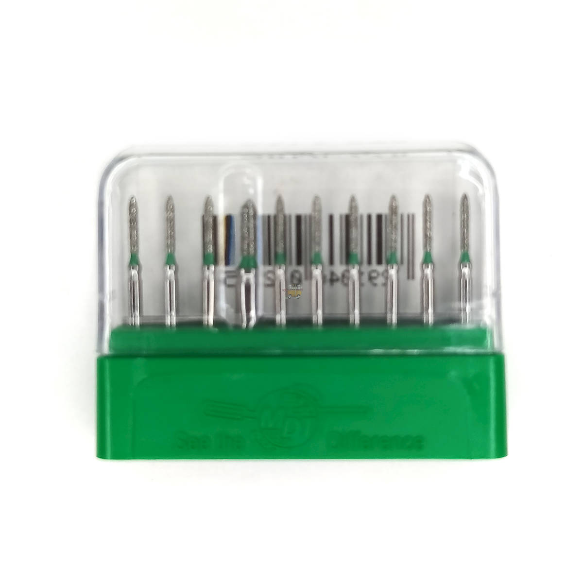 SWS Dental Avrupa -  Aeratör İçin Yeşil Kuşaklı Paralel Chamfer Elmas Frez - 877-10C - 10 Adet
