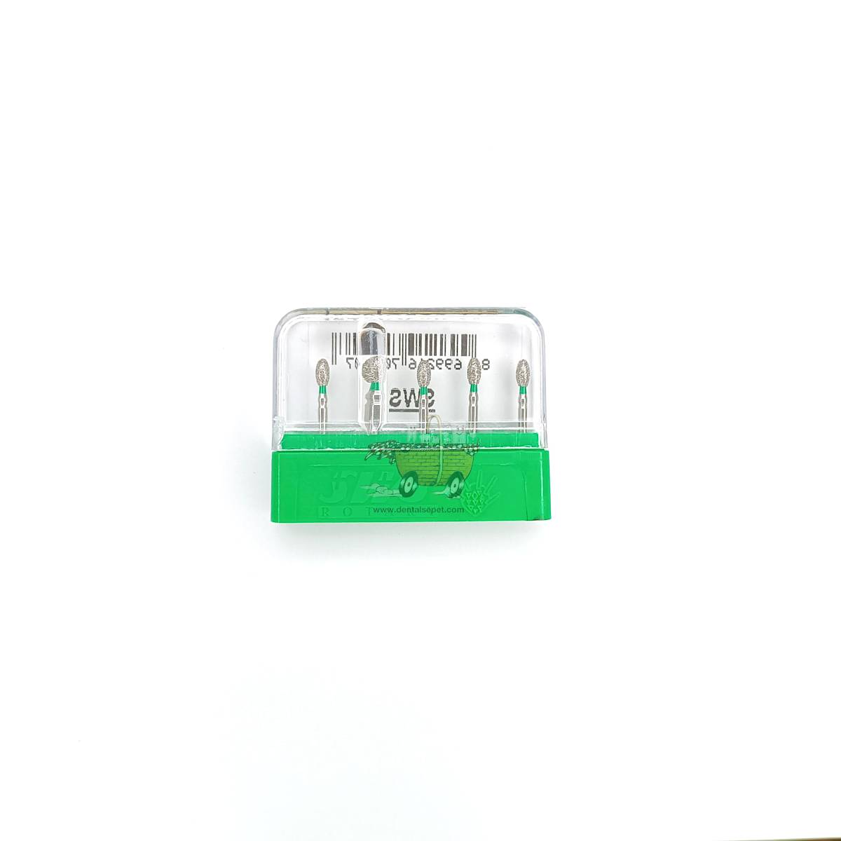 SWS DENTAL Avrupa - Aeratör İçin Yeşil Kuşaklı Labut Elmas Frez 5 Adet SWS.379-23C