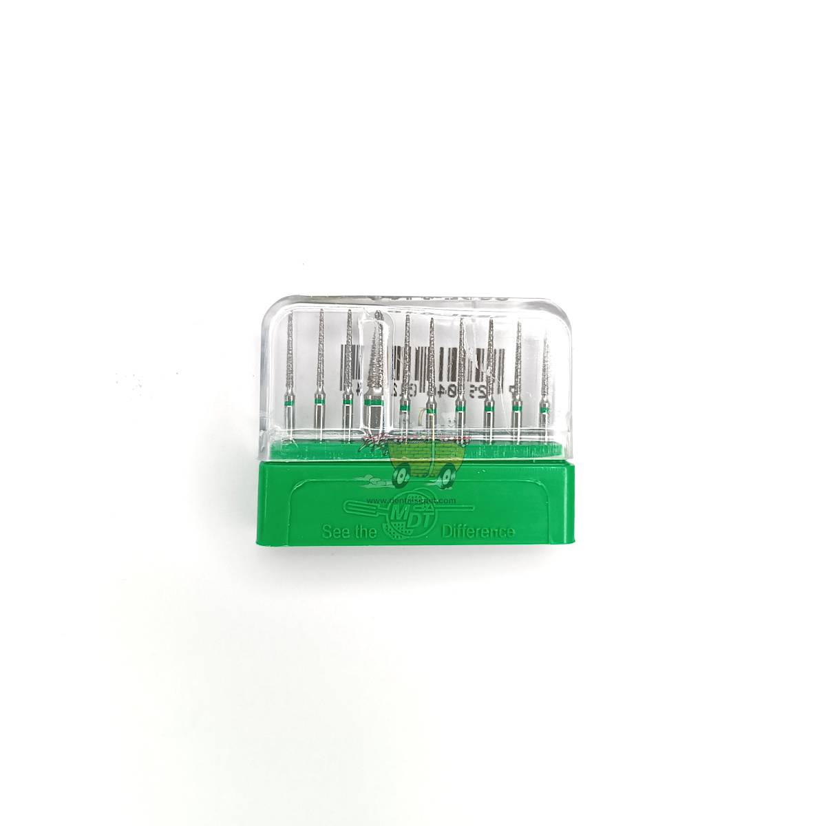 SWS DENTAL Avrupa - Yeşil Kuşaklı Extra Uzun Alev Uçlu Aeratör Frezi SWS.859L-10C - 10 Adet