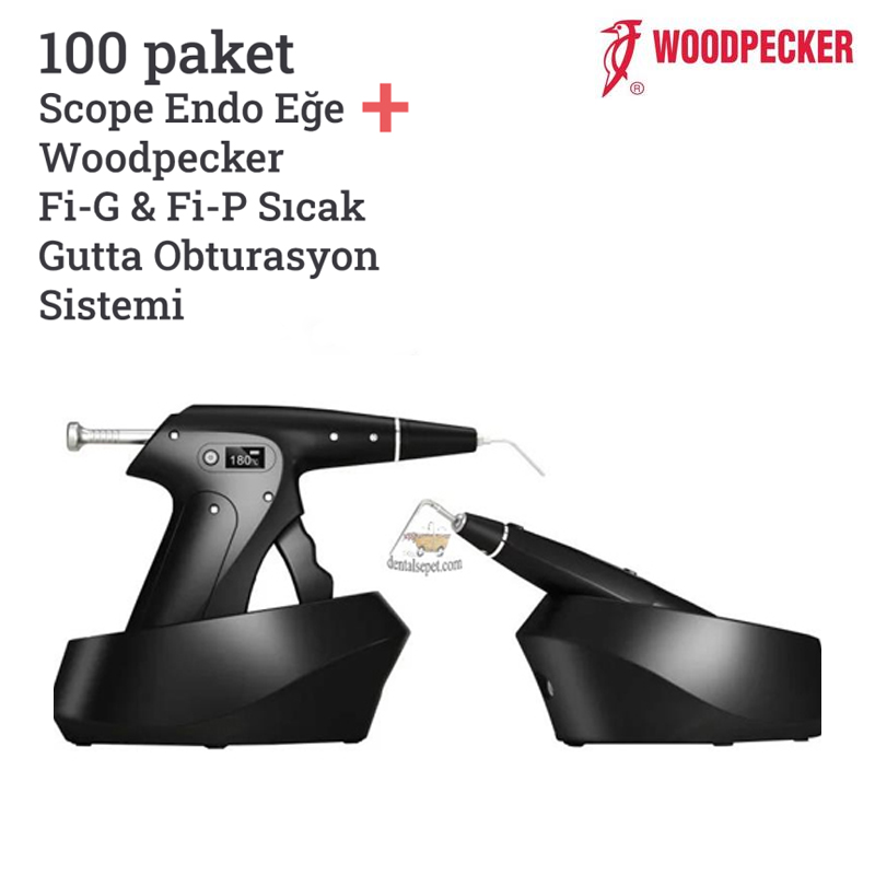 SCOPE ENDO 100 Paket Rotary Eğe + WOODPECKER FİG & FİP Sıcak Gutta