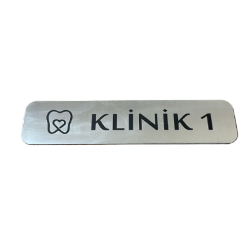 - Klinik 1  - Hazır Yazı 4,5 cm x 20 cm