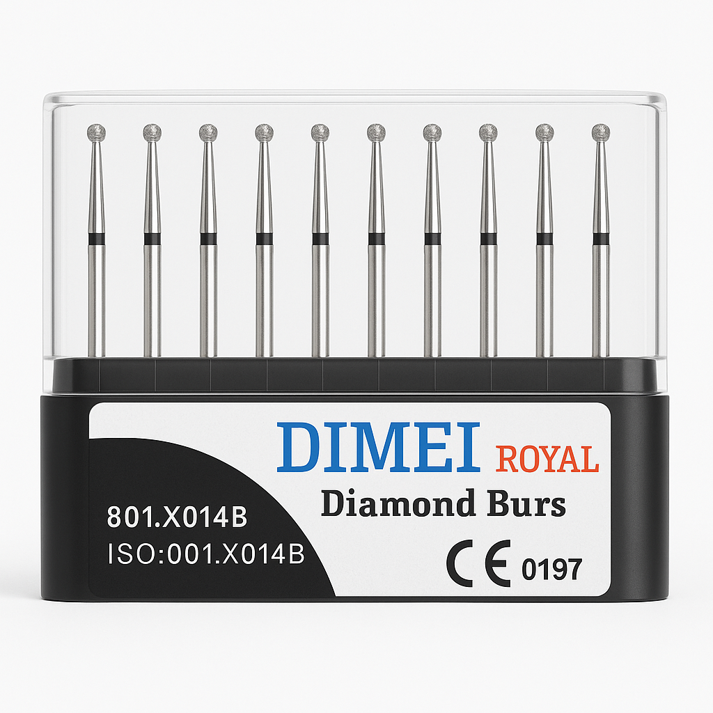 DIMEI Royal Aeratör İçin Elmas Rond Frez 801-X014B -10 Adet