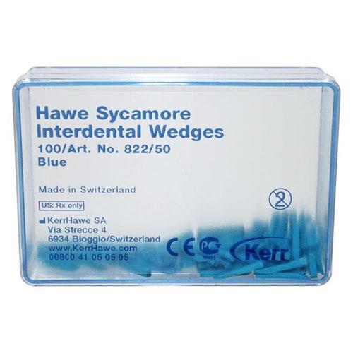 KERR Sycamore Interdental Ahşap Kama - Mavi - 100 Adet Refil - 822/50