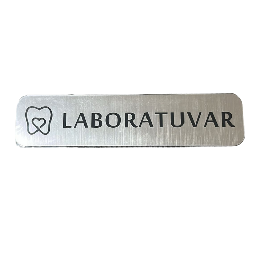 - Laboratuvar - Hazır Yazı 4,5 cm x 20 cm