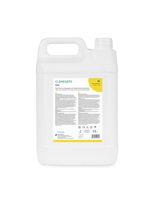 RUSON CLENESAFE OPA Cihaz ve Endoskoplar İçin Yüksek Düzey Dezenfektan - 4 x 5L