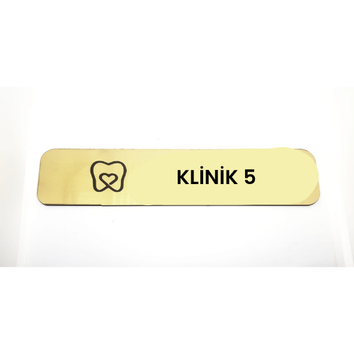 - Klinik 5 - Hazır Yazı 4,5 cm x 20 cm