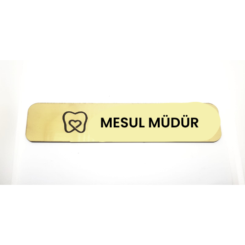 - Mesul Müdür - Hazır Yazı 4,5 cm x 20 cm