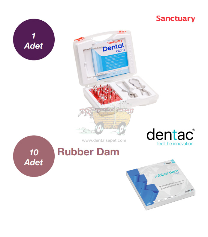 SANCTUARY Rubber Dam Seti / Dental Dam + 10 Dentac Adet Rubber Dam