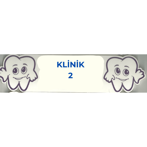 Klinik 2 - Kapılar için Hazır Yazı - Kendinden Yapışkanlı