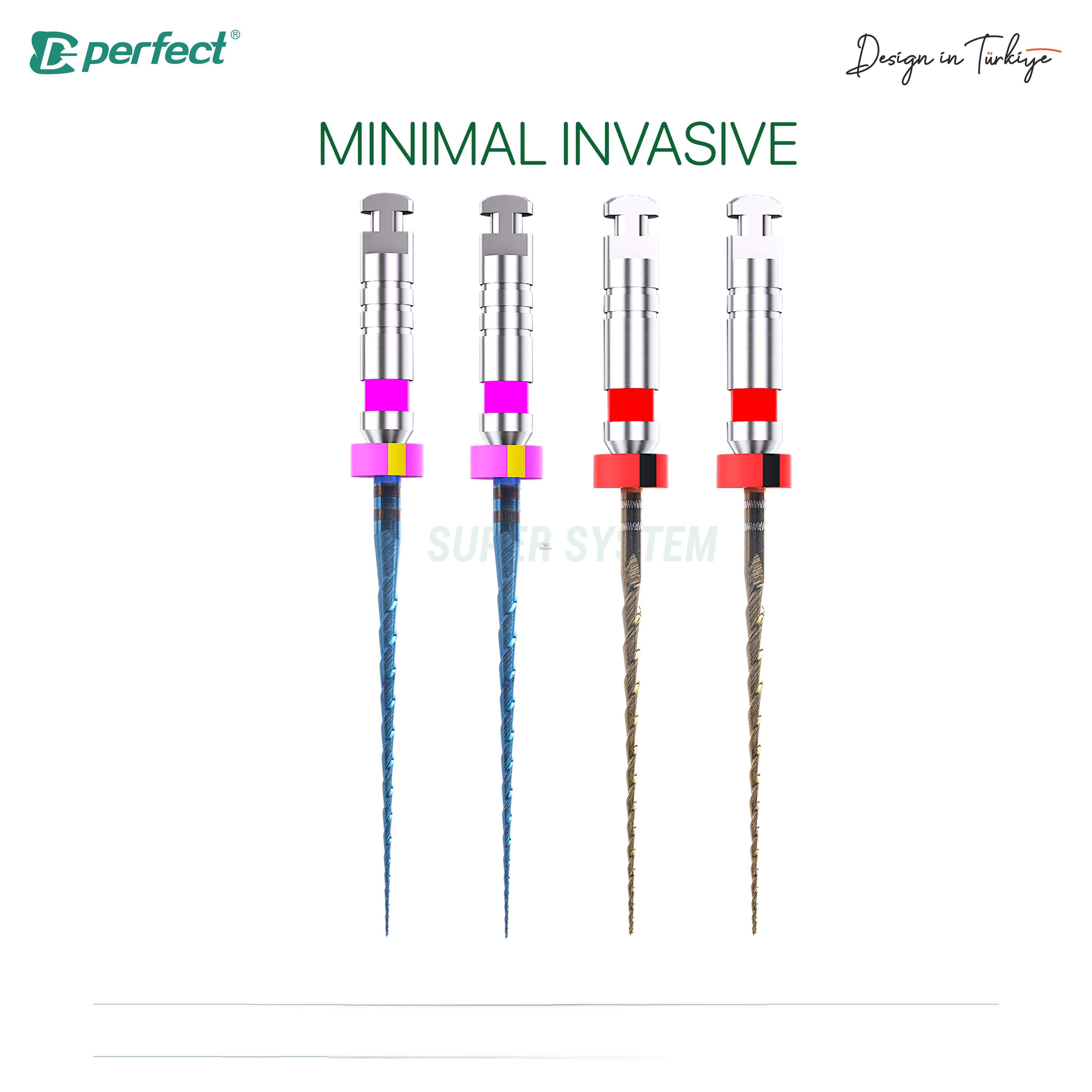 PERFECT DENTAL Minimal İnvasive El Kanal Eğesi Çelik - 10/06--25/04 Asörti 25 mm