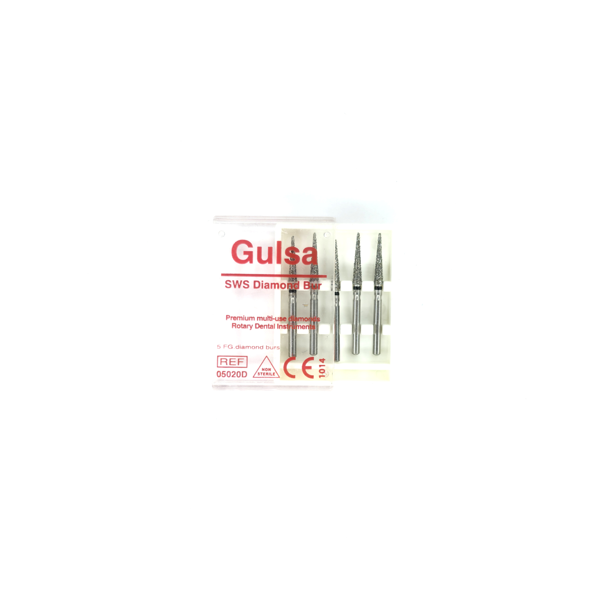 SWS Dental Avrupa -  Siyah Kuşak Alev Uçlu Elmas Aeratör Frezi - 859-19XC - 10 Adet