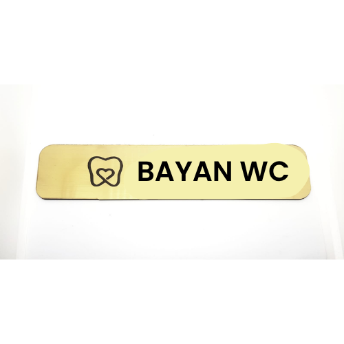 - Bayan WC - Hazır Yazı 4,5 cm x 20 cm
