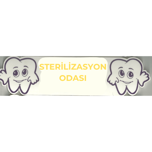 Sterilizasyon Odası - Kapılar için Hazır Yazı - Kendinden Yapışkanlı