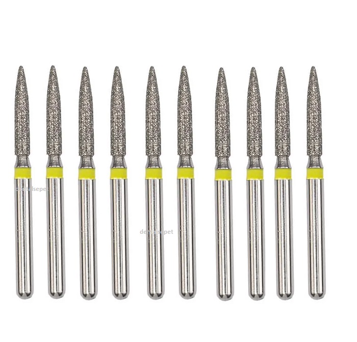 HI-CARE / DIMEI Aerator İçin Sarı Kuşak Chamfer Frez ( Flame / Mum Alevi ) No:18 10 Adet (806-314-250-504-018)
