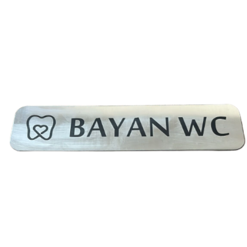 - Bayan WC - Hazır Yazı 4,5 cm x 20 cm - Metal