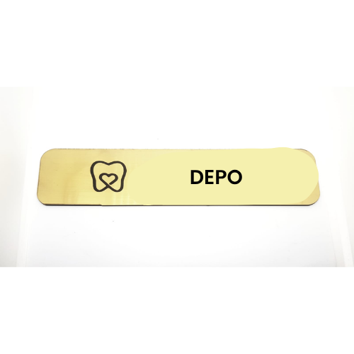 - Depo - Hazır Yazı 4,5 cm x 20 cm