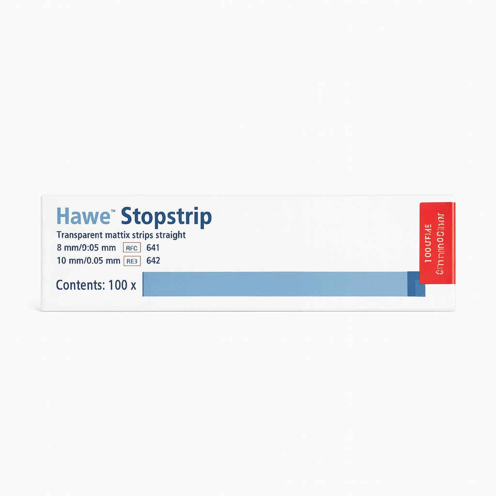 KERR Stopstrip Tutuculuğu olan transparan anterior matrix bandı  8mm/0.05mm ( 2 Alana 1 Hediye )