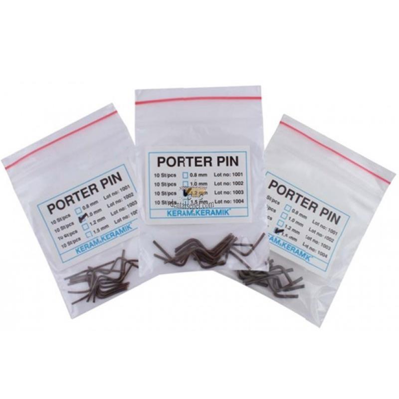 KERAM & KERAMIK Porter Pın Porselen Taşıyıcı Pim 10 Adet