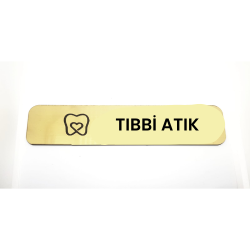 - Tıbbi Atık - Hazır Yazı 4,5 cm x 20 cm