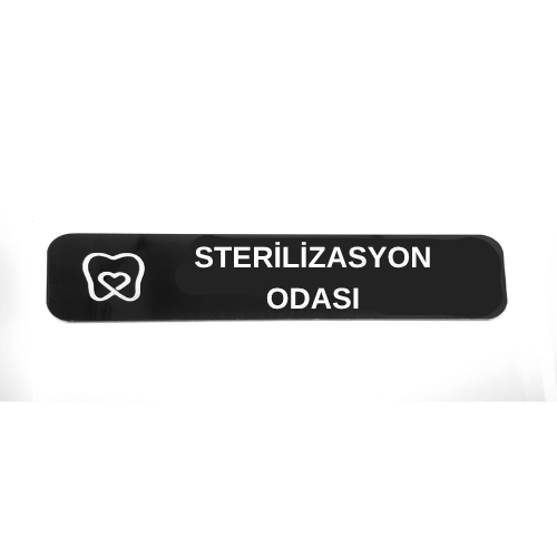 - Sterilizasyon Odası  - Hazır Yazı 4,5 Cm X 20 Cm