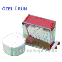Dental Pamuk Kutusu / Basmal - Dispenser - Krmz