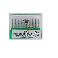 SWS DENTAL Avrupa - Yeil Kuakl Kt Bitimli Alev U Aeratr Frez 846-012C - 10 Adet