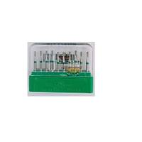 SWS DENTAL Avrupa - Ye�il Ku�akl� Uzun ve Hafif Tersine Konik Aerat�r Frez 807-12C - 10 Adet