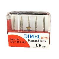 DIMEI Royal Aeratr in Elmas Krmz Kuak Kesim Dzeltme ve Amalgam Bitirme Frezi 5 Li Paket 850-018F
