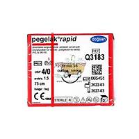 DOSAN Pegelak Rapid 4/0 18 3/8 Ters Keskin 75cm PGLA Emilebilir Str 12 Ad./Pkt